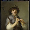  Rembrandt als herder met staf en fluit