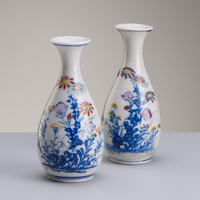 Pair of bulbous porcelain vases