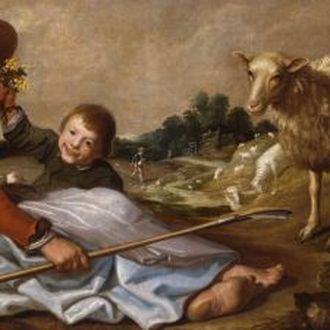 Shepherdess with Child in a Landscape