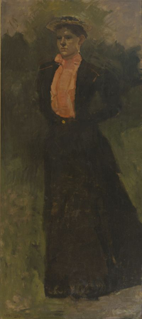 Portrait of a Woman in a Pink Blouse