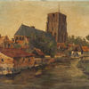 Townscape with church