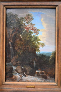 Landscape with Rocks, Mountain Stream and Abbey